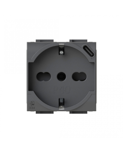 Utičnica USB P40 (1 suko+1 USB C) Vimar Arke crna 4B.V19.P40.USB
