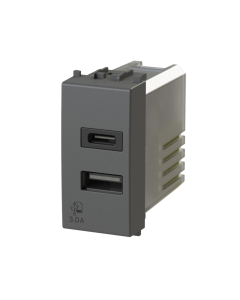 Utičnica USB CA 20W Vimar Arke crna 4B.V19.USB.30