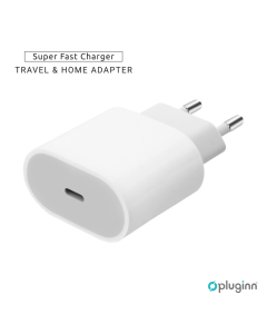 Kućni Punjač Pluginn AJ-20 A2347 EMC3621 PD Fast 20W za iPhone 11-14 beli CE