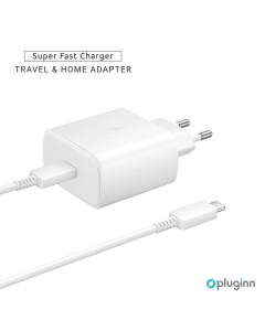 Kućni Punjač Pluginn AJ-45 KP45W PD Fast 45W za Samsung sa PD Type C kablom CE beli