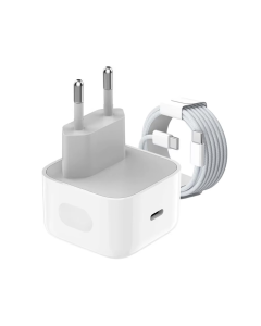 Kućni punjač PD Fast charger 40W za iPhone 17 sa PD Type C kablom CE beli