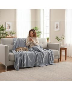 VIKTORIJA Ćebe Resa 200x230cm Sivo