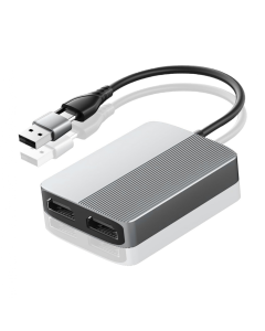 Adapter Type C - USB 3.0 JWD na 2x HDMI 60Hz sivi