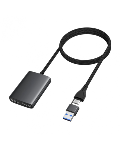 Adapter Type C - USB 3.0 JWD na 2x HDMI 60Hz crni