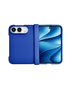 Maska za iPhone 18 Duo Elegant Fold tamno plava