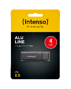 (Intenso) USB Flash drive 4GB Hi-Speed USB 2.0, ALU Line - USB2.0-4GB/Alu-a