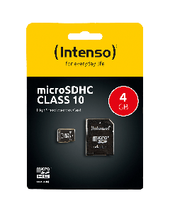 (Intenso) Micro SD Kartica 4GB Class 10 (SDHC & SDXC) sa adapterom - SDHCmicro+ad-4GB/Class10