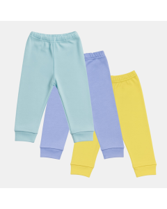 Mafimi Pamučne Pantalonice set od 3 - aqva, plava, žuta - P-126256