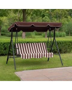 LEMON PLANET Baštenska ljuljaška, kapućino/pruge