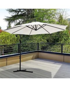 LEMON PLANET Viseći suncobran 300cm Parasol, bela