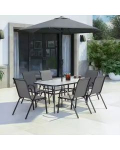 LEMON PLANET Baštenska garnitura Bali, crna - 24-SA01802