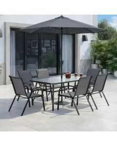 LEMON PLANET Baštenski set Bali, crna/siva