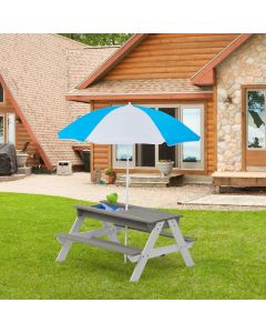 KINDER HOME Dečiji baštenski sto sa suncobranom 3u1 - 2401-1-1-1