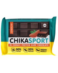 CHIKALAB Vegan tamna čokolada sa bademom 100g - 240