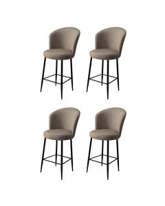 HANAH HOME Set barskih stolica 4/1 Dexa, kapućino - 240CHR1112