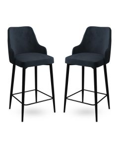 HANAH HOME Set barskih stolica Enox 2/1, antracit/crna