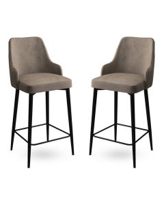 HANAH HOME Set barskih stolica Enox 2/1, kapućino/crna