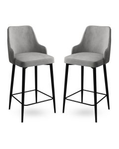 HANAH HOME Set barskih stolica Enox 2/1, siva/crna