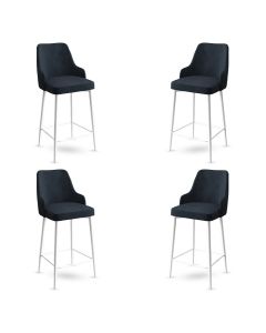 HANAH HOME Set barskih stolica Enox 4/1, antracit/bela