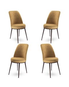 HANAH HOME Set trpezarijskih stolica 4/1 Dexa, kapućino - 240CHR1396