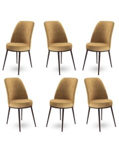 HANAH HOME Set trpezarijskih stolica 6/1 Dexa, kapućino - 240CHR1402
