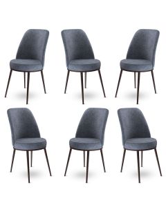 HANAH HOME Set trpezarijskih stolica 6/1 Dexa, siva - 240CHR1403