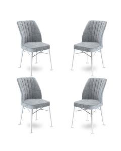 HANAH HOME Set trpezarijskih stolica Flex 4/1, siva/bela