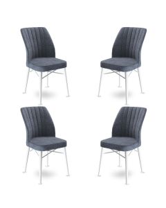 HANAH HOME Set trpezarijskih stolica Flex 4/1, siva/bela