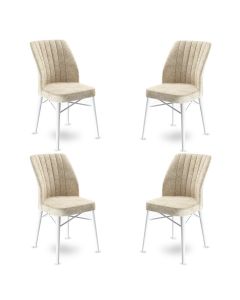 HANAH HOME Set trpezarijskih stolica Flex 4/1, krem/bela