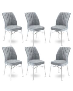 HANAH HOME Set trpezarijskih stolica Flex 6/1, siva/bela