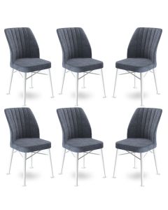 HANAH HOME Set trpezarijskih stolica Flex 6/1, siva/bela