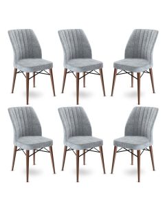 HANAH HOME Set trpezarijskih stolica 6/1 Flex, svetlosiva - 240CHR1446