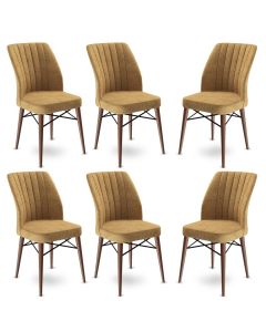 HANAH HOME Set trpezarijskih stolica 6/1 Flex, kapućino - 240CHR1447