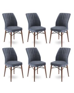 HANAH HOME Set trpezarijskih stolica 6/1 Flex, siva - 240CHR1448