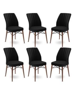 HANAH HOME Set trpezarijskih stolica 6/1 Flex, crna - 240CHR1450