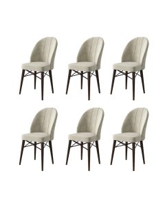 HANAH HOME Set trpezarijskih stolica Ritim 6/1, krem/braon