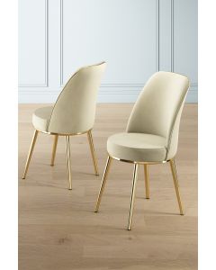 HANAH HOME Set trpezarijskih stolica Pefa 4/1, krem/zlatna