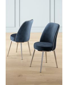 HANAH HOME Set trpezarijskih stolica Pefa 6/1, antracit/hrom