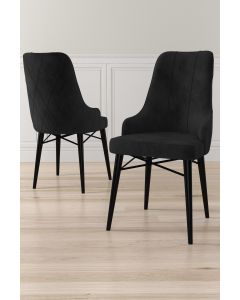 HANAH HOME Set trpezarijskih stolica Neta 2/1, crna