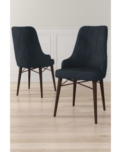 HANAH HOME Set trpezarijskih stolica Neta 2/1, antracit/braon