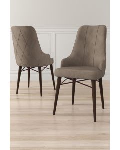 HANAH HOME Set trpezarijskih stolica Neta 2/1, kapućino/braon