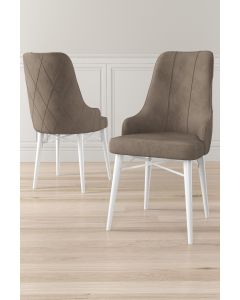 HANAH HOME Set trpezarijskih stolica Neta 4/1, kapućino/bela