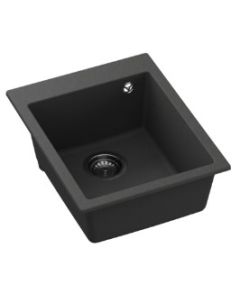 SANDONNA Granitna sudopera 40x50cm Vesta, mat crna - 2416-1