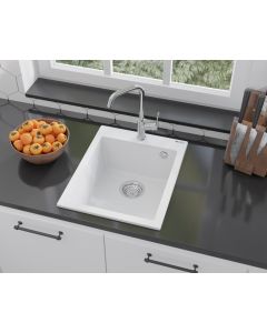 SANDONNA Granitna sudopera 40x50cm Vesta, bela - 2417-1-1