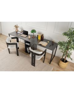 NORDURE Radni sto Twin, antracit/crna