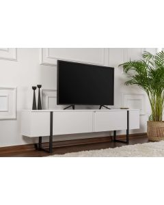 NORDURE TV komoda Serenity, bela/crna