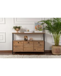 NORDURE Komoda Solace, tamno braon/crna