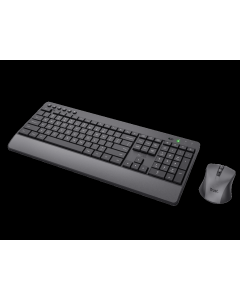 TRUST Tastatura+miš TREZO bežični set/Silent/US/crna