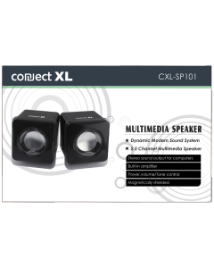 Connect XL Zvučnik, set,  2.0, USB 5V, boja crna - CXL-SP101