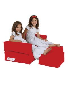 ATELIER DEL SOFA Baštenski lazy bag za decu 3u1 Kids double seat, crvena